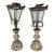 Pair of 19th Century Italian Lanterns With Carved and Painted Bases For Sale