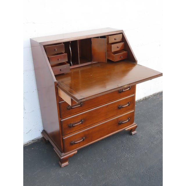 Wood Early 1900s Art Deco Secretary Desk 6678 For Sale - Image 7 of 18