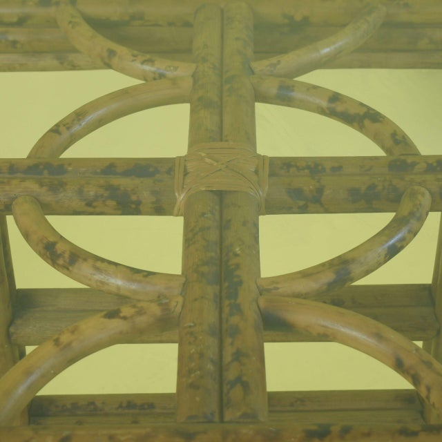 Wood 1970s British Colonial Burnt Bamboo Dining Set For Sale - Image 7 of 12