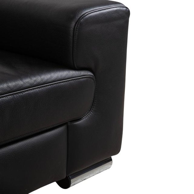 Modern Loft Leather Corner Sofa in Black by Ewald Schillig For Sale - Image 3 of 18