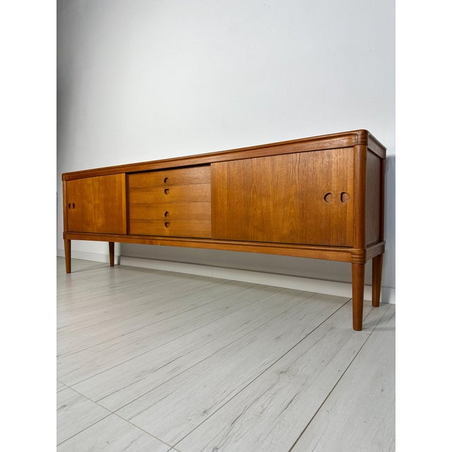 Wood Large Vintage Danish Teak Sideboard by H.W. Klein for Bramin, 1960s For Sale - Image 7 of 18
