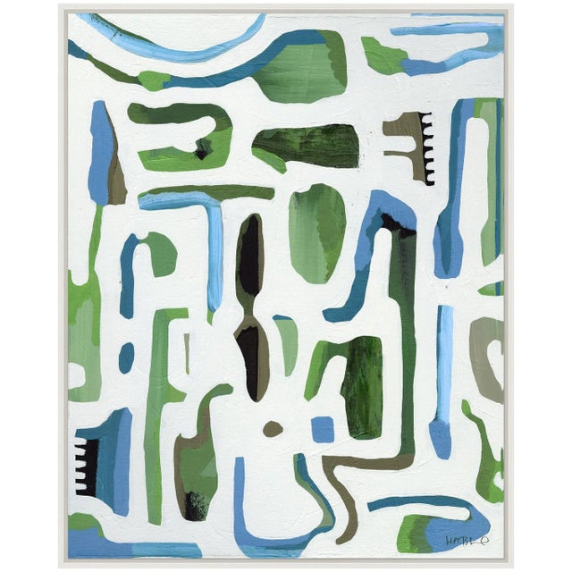 Abstract Electronics G Canvas - Hand Embellished Framed Art by Susan Hable For Sale - Image 3 of 3