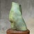 Realism Vintage Green Glazed Postmodernist Female Figurative Textured Earthenware Sculpture For Sale - Image 3 of 11