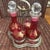 Victorian Antique Ruby Stained Cruet Set With Two Bottles With Faceted Stoppers and Two Jam Jars - 8 Pieces For Sale - Image 3 of 3
