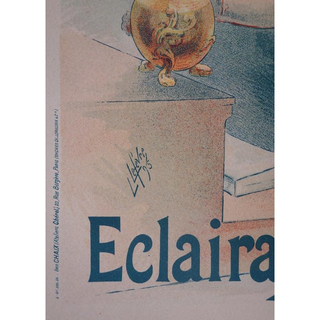 Lucien Lefevre, Electricine, Original Lithograph, 1897 For Sale - Image 6 of 8