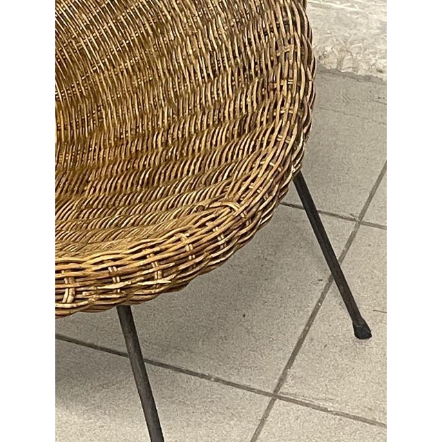 Set of Armchairs with Wicker Seat, 1950s For Sale - Image 18 of 18