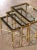 Glass Mid-Century French Louis XVI Glass Top and Brass Nesting Tables Baguès Style For Sale - Image 7 of 12