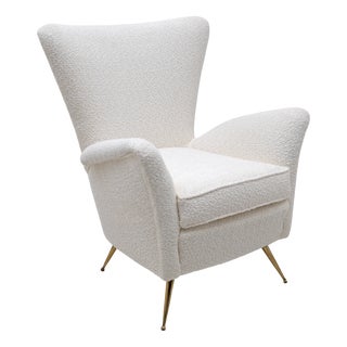 Art Dèco Italian Lounge Armchair attributed to Gio Ponti, 1950s For Sale