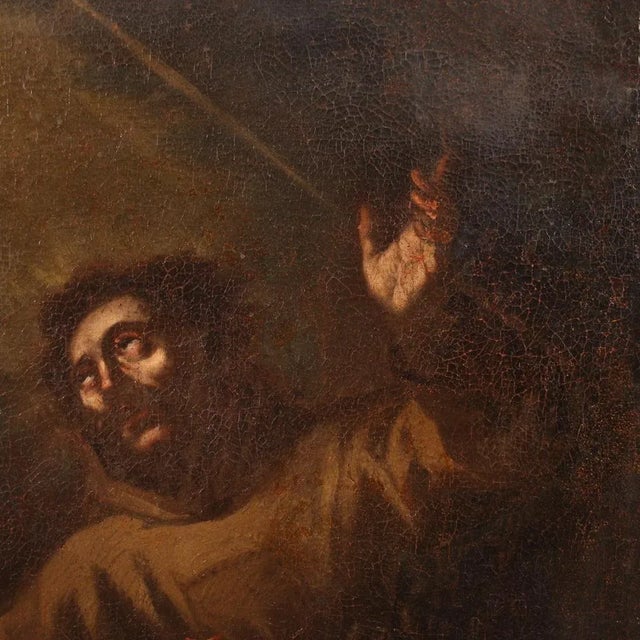 Italian Artist, Saint Francis of Assisi, 1670, Oil on Canvas For Sale - Image 6 of 16