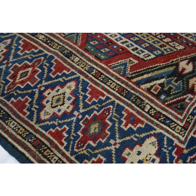 19th Century Antique Kuba Rug 3'3'' x 4'6'' For Sale - Image 5 of 9