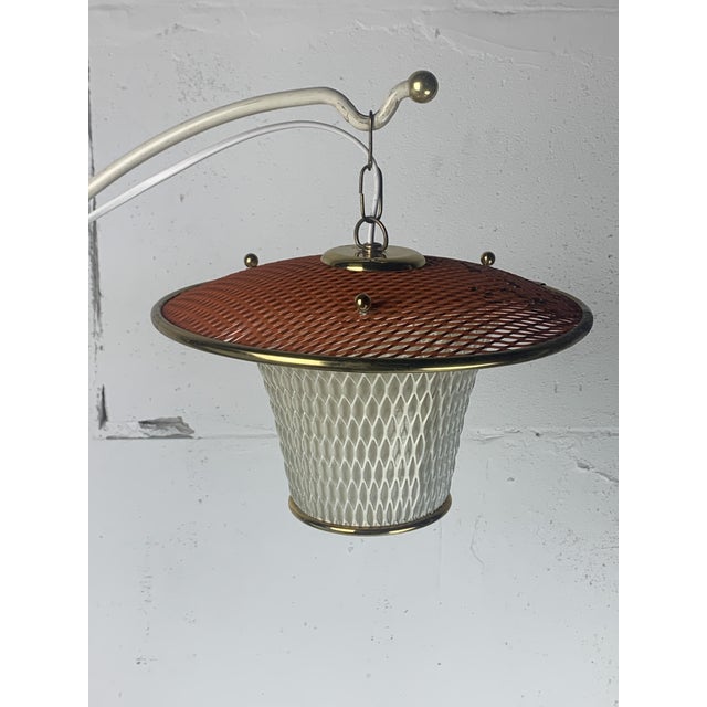 Mid-Century French Rockabilly Lantern Low Floor Lamp, 1950s For Sale - Image 4 of 14