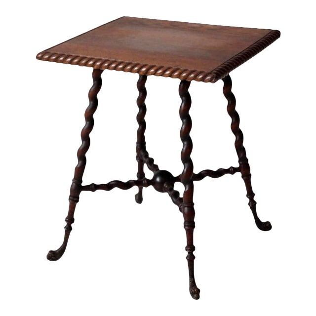 Antique Barley Twist Leg End Table Chairish
