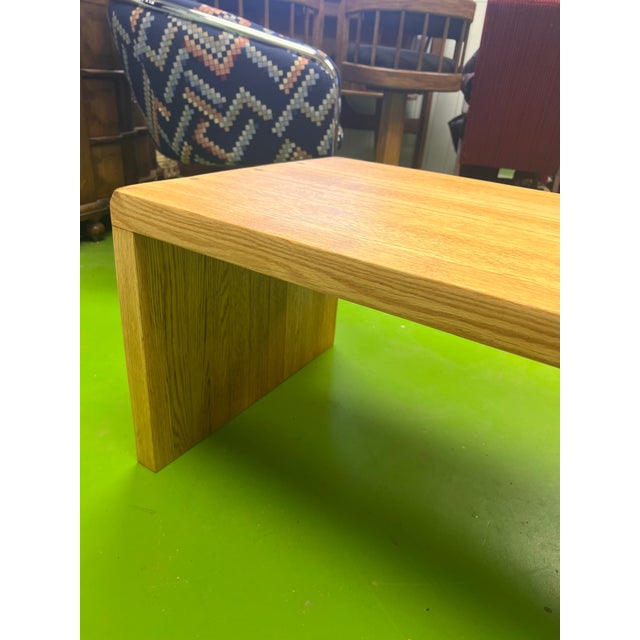 Mid 20th Century White Oak Butcher Block Coffee Table For Sale - Image 11 of 11