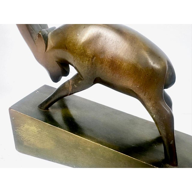 Art Deco Wooden Billy Goat Bookends from Rhön Kunst, 1930s, Set of 2 For Sale - Image 6 of 15