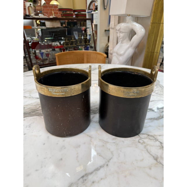Black Vintage Italian Champagne Ice Bucket For Sale - Image 8 of 8