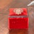 Red 1950s Red Velvet Box With Embroidered Crest For Sale - Image 8 of 8