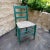 Antique Green Painted Rattan Chair Distressed Rustic Shabby Chic For Sale - Image 4 of 11
