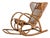 Vintage Rocking Chair in Bamboo and Woven Wicker, 1960s For Sale