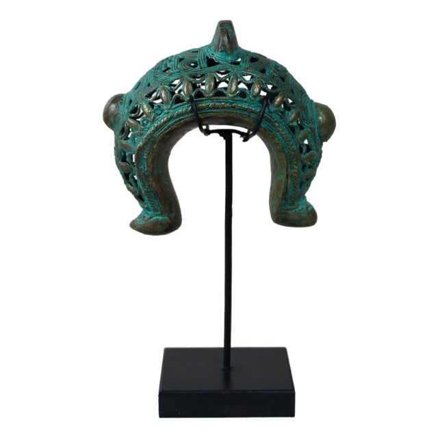 Benin Bronze Bangle on Stand For Sale