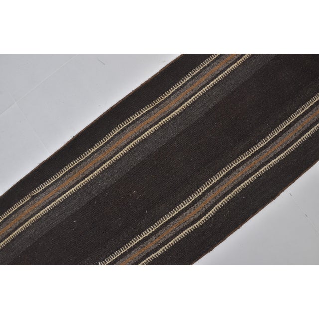Handwoven Vintage Stripe Kilim Rug For Sale - Image 10 of 10