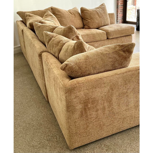 Vintage Kreiss Boucle Chenille Sectional Sofa For Sale In West Palm - Image 6 of 12