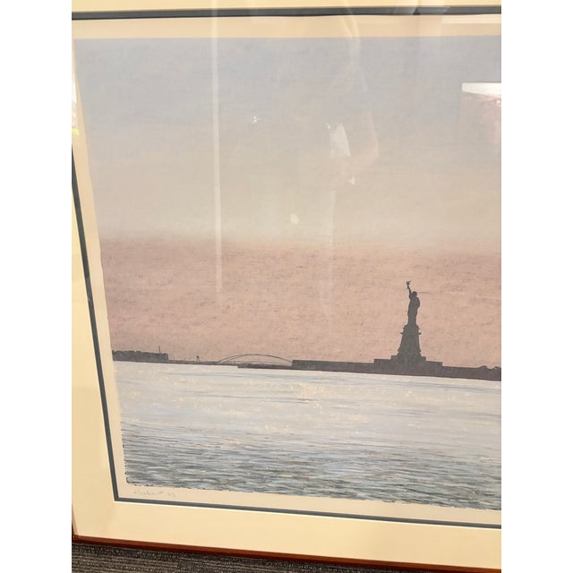 Mid-Century Modern 1990s Bill Sullivan Lithograph Harbor #22, Signed in Pencil - Framed For Sale - Image 3 of 9