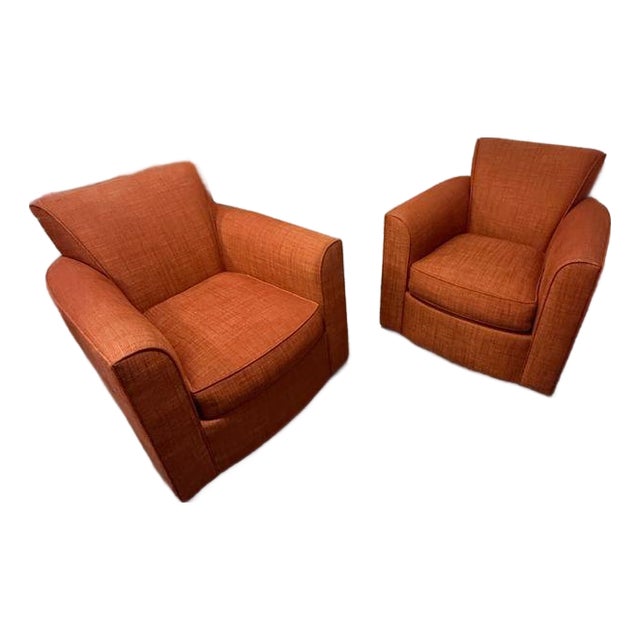 Pair Donghia Swivel Chairs For Sale