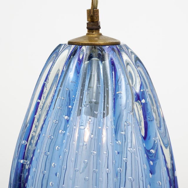 Blue Murano Pendant For Sale In Austin - Image 6 of 10
