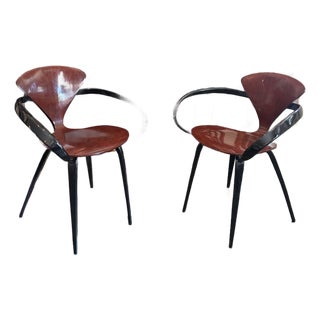 1960s Pair of Cherner Style Pretzel Armchairs For Sale