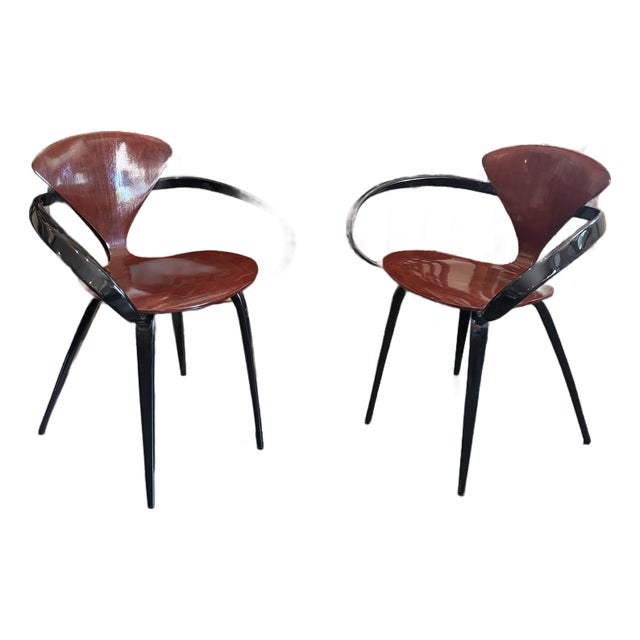 1960s Pair of Cherner Style Pretzel Armchairs For Sale