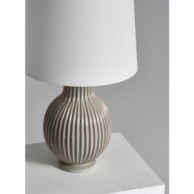 Blue Art Deco Table Lamp attributed to Christian Schollert, Denmark, 1930s For Sale - Image 8 of 14