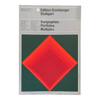 Original Vintage Promotional Exhibition Poster Published by the Renowned German Art Print Studio Edition Domberger Stuttgart For Sale