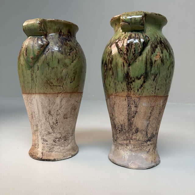 Mid-Century Modern Vintage Ceramic Vases, Calabria, Italy, 1950s, Set of 2 For Sale - Image 3 of 11