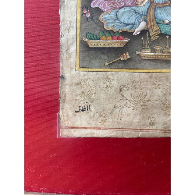 Scarlet Late 19th Century Framed Set of Kama-Sutra Art - Set of 2 For Sale - Image 8 of 10