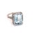 Diamond Aquamarine Ring 14k Gold 6.25 TCW Certified For Sale - Image 11 of 13