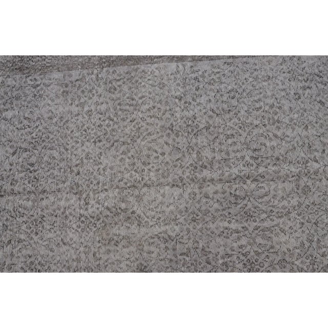 Oushak Anatolian Grey Carpet For Sale - Image 9 of 10