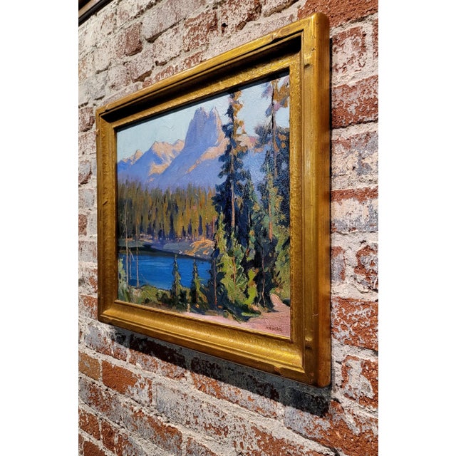 Wood Irving Kraut Manoir -Lake George in the Sierra Mountain-Impressionist Oil Painting For Sale - Image 7 of 9