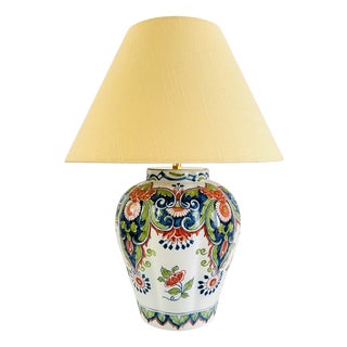 Antique Table Lamp from Royal Tichelaar Makkum, 1930 For Sale