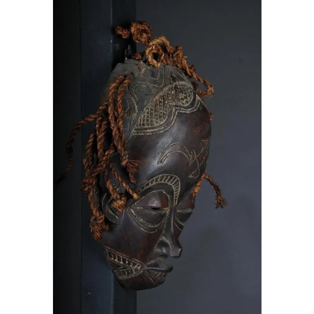 Antique Carved Wood Mask For Sale - Image 5 of 10