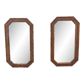American of Martinsville Hollywood Regency Bathroom Wall Mirror a Pair 6451 For Sale
