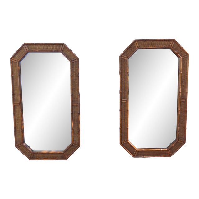 American of Martinsville Hollywood Regency Bathroom Wall Mirror a Pair 6451 For Sale