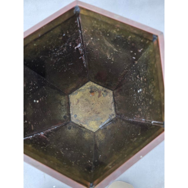 Metal 1950s Frederick Cooper Copper Umbrella Stand For Sale - Image 7 of 9