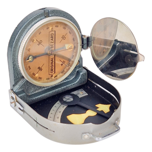 Vintage Model II Bezard Liquid Compass in Leather Case from Lufft, 1950s