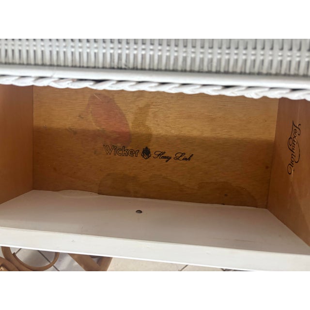 Coastal Regency Henry Link 2 Drawer White Wicker Nightstand by Lexington For Sale - Image 10 of 10