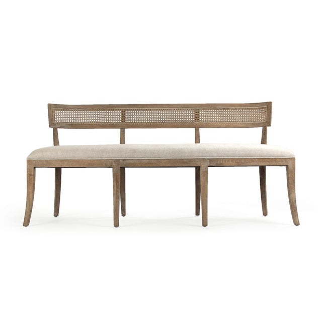 Selborne Cane Back Bench in Cream For Sale In Atlanta - Image 6 of 6
