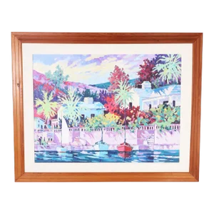 Painting on Canvas of a Tropical Scene