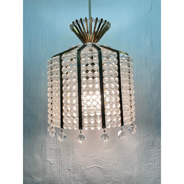 Vintage Ceiling Lamp in Acrylic and Brass by Emil Stejnar for Rupert Nikoll, 1950s For Sale - Image 9 of 15