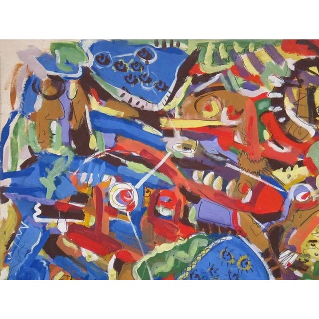 #Very Large Framed 1980s Street Art Inspired Abstract Acrylic Painting by Sto For Sale - Image 4 of 12