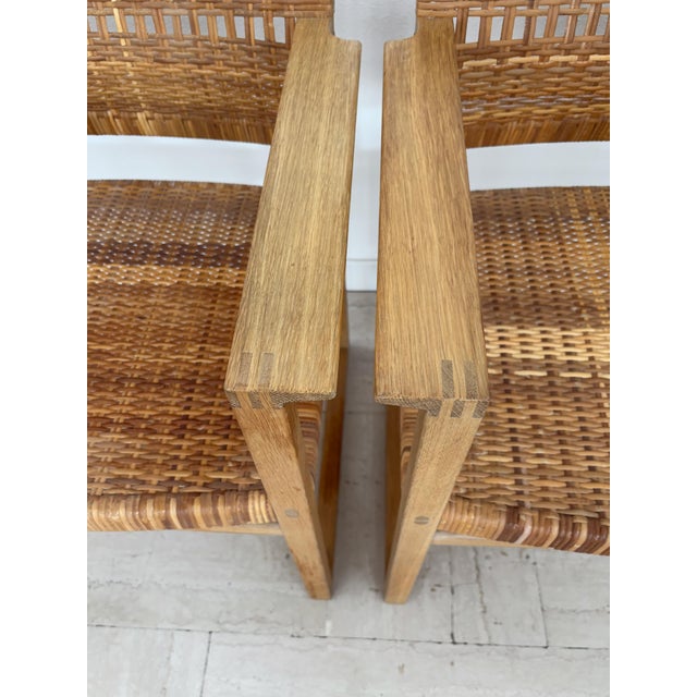 Brown Mid-Century Scandinavian Oak Dining Room Chairs attributed to Børge Mogensen, Denmark, 1950s, Set of 6 For Sale - Image 8 of 18