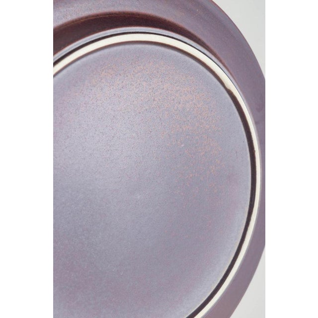 Ceramic Ruska Series Dinner Plates by Ulla Procopé for Arabia, 1970s, Set of 4 For Sale - Image 4 of 5